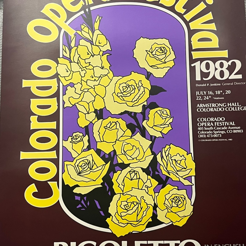 Vintage Purple and Yellow Floral Art Poster